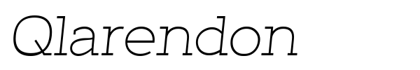 Qlarendon font preview